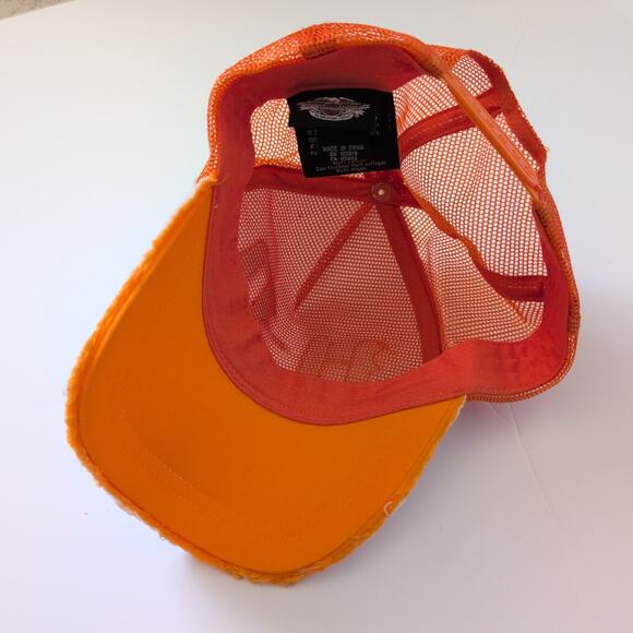 Y2K Harley-Davidson Trucker Hat Snapback Mesh - Rhinestone Sequin Edgy 2000s - Picture 3 of 9